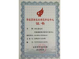 市級高級技術(shù)研究開發(fā)中心